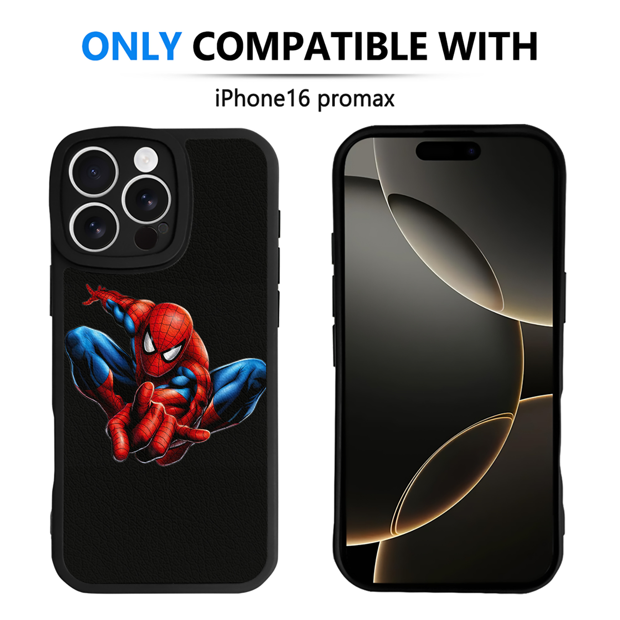 Spider Man スパイダーマン 【iPhone 16シリーズ対応】シリコンスマホケース（レザー調） 材質：シリコン